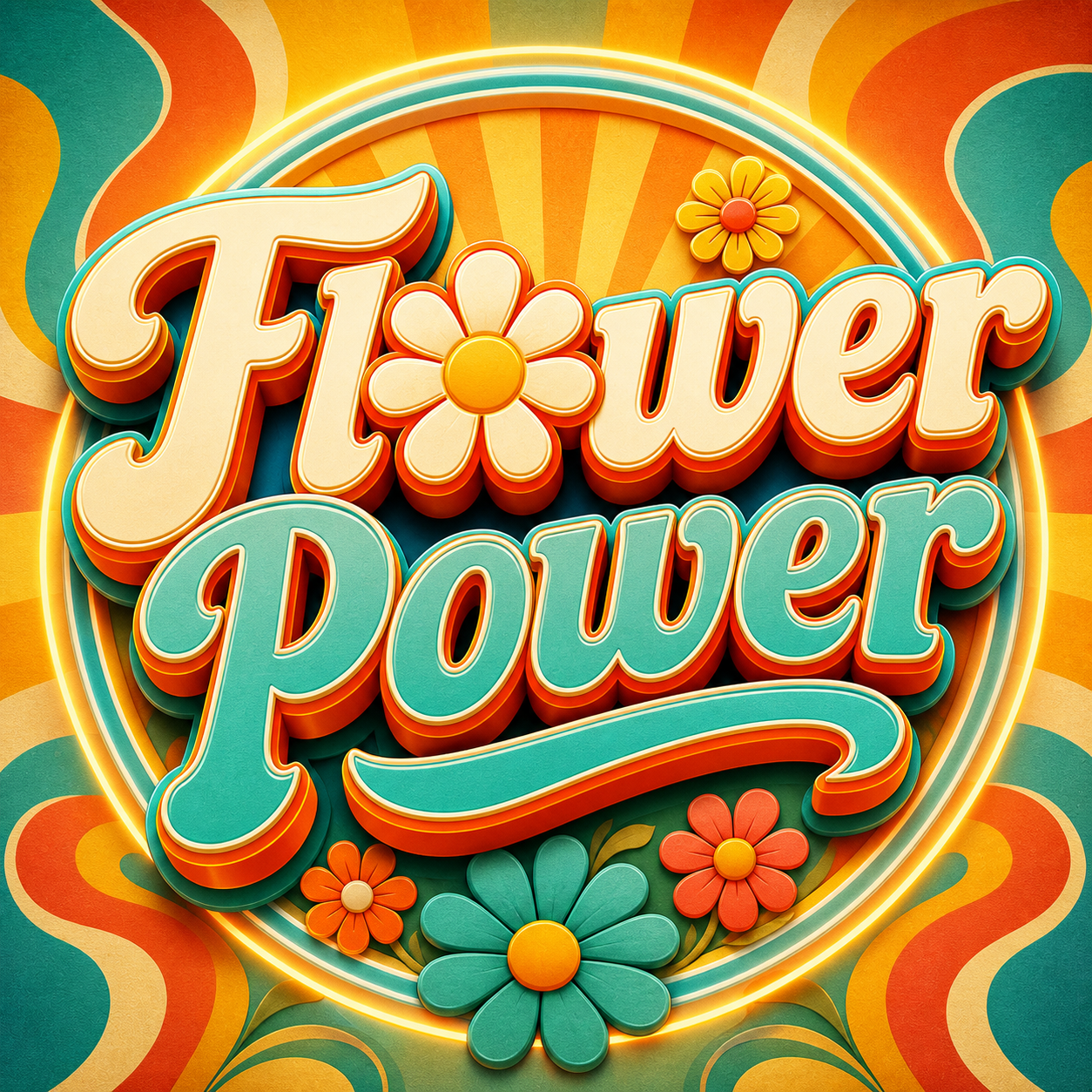 Flower Power radio station artwork