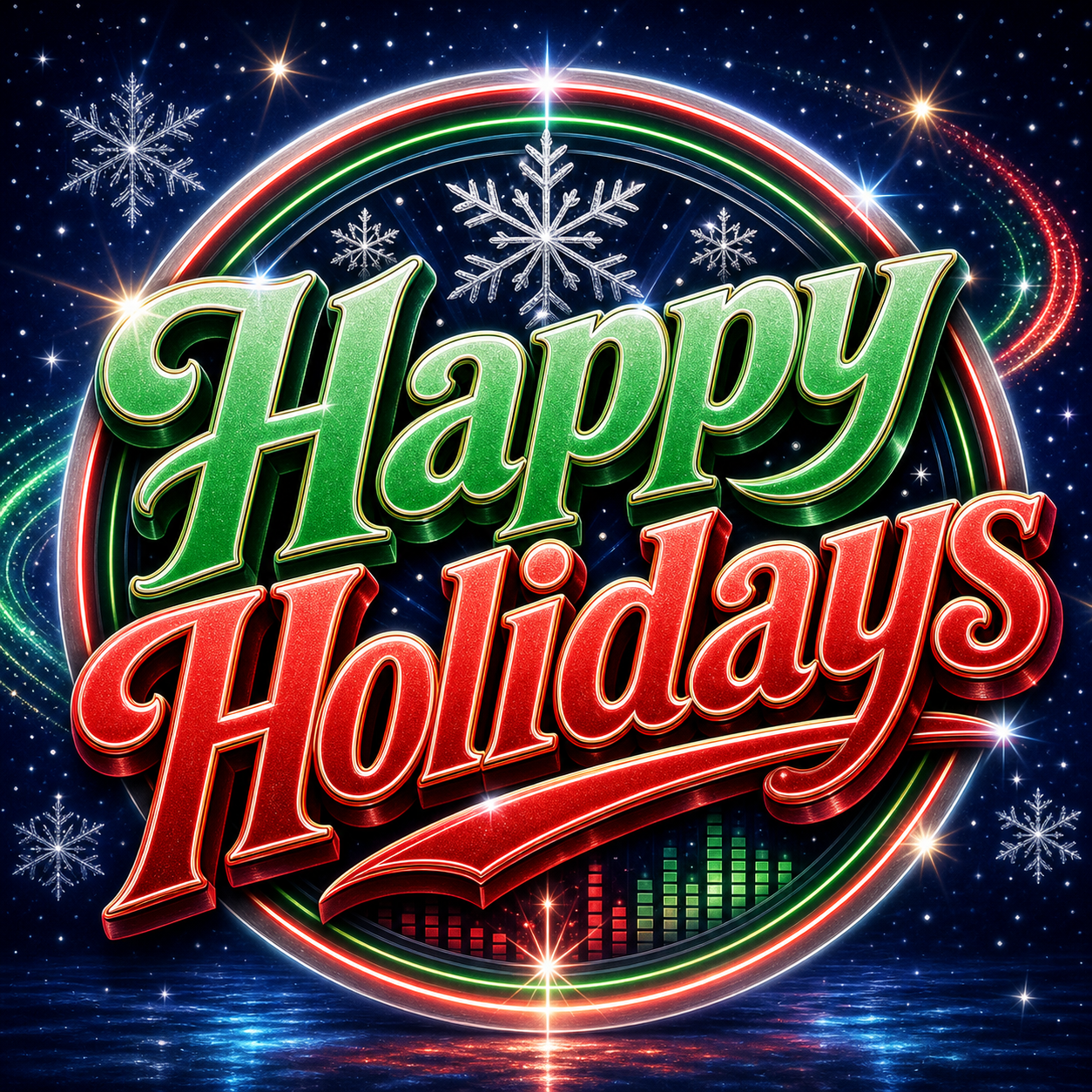 Happy Holidays radio station artwork
